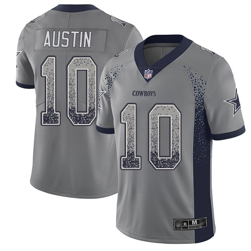 Men Dallas Cowboys Limited Gray Tavon Austin #10 Rush Drift Fashion NFL Jersey->dallas cowboys->NFL Jersey